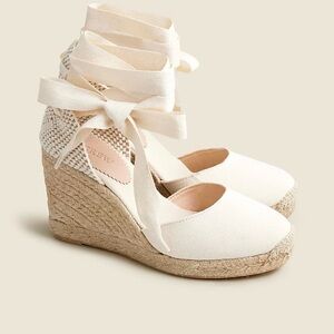 J.Crew Made-in-Spain Lace-up High-heel Espadrilles